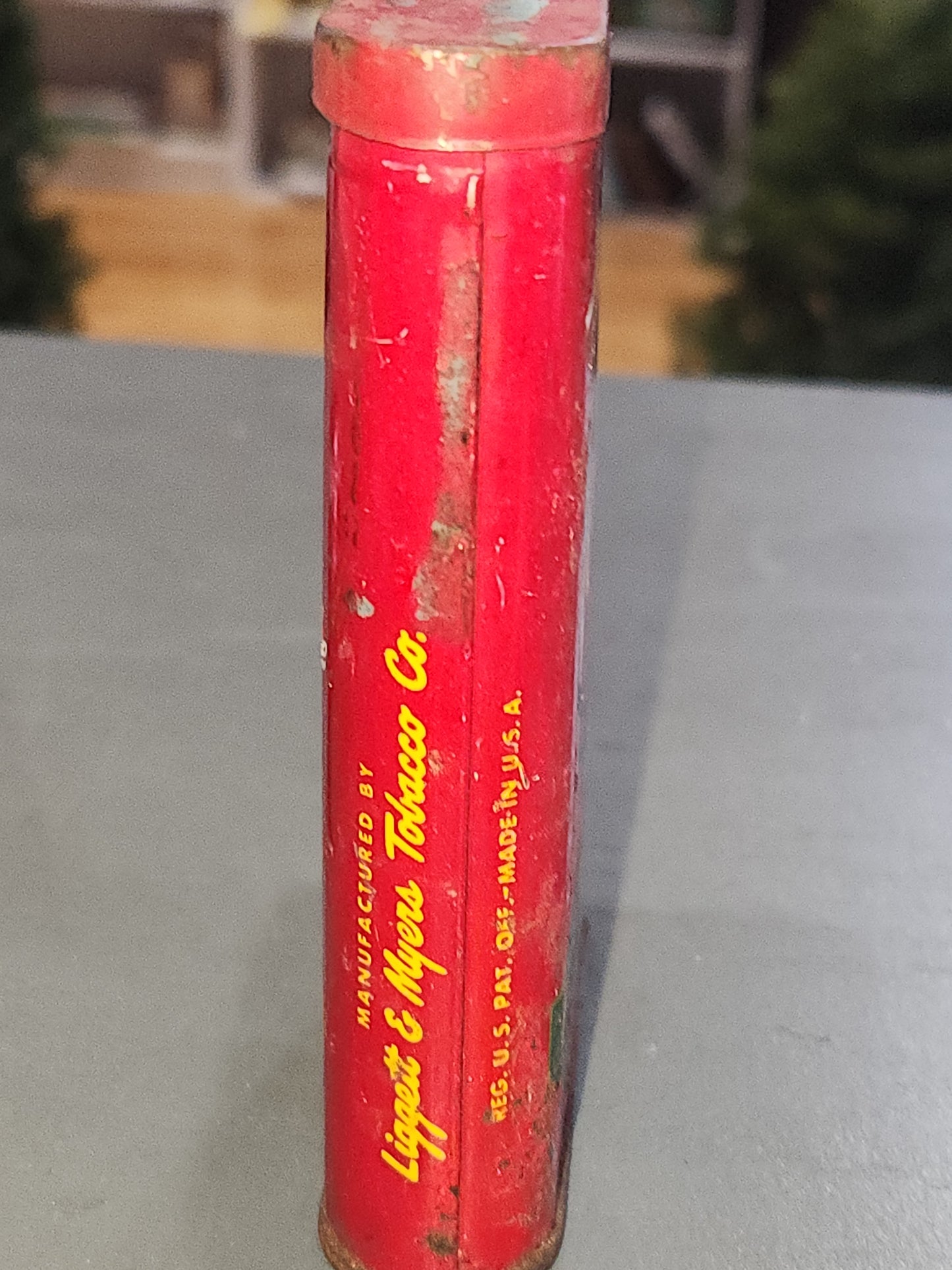 Vintage Tobacco Tins Velvet Pipe & Cigarette Liggett & Myers Set of 2 As Is tin711