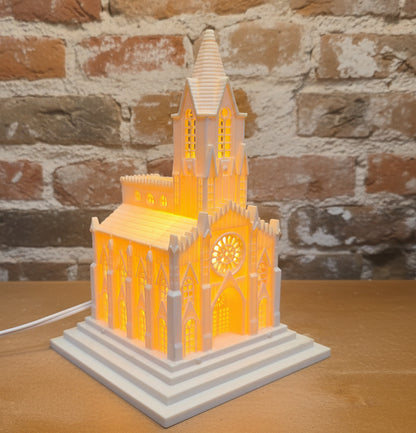 Vintage Raylite Church AS IS No Music Lighted Bulb Added Not Original