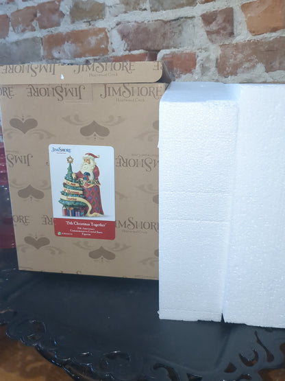 Jim Shore Heartwood Creek 15th Anniversary Santa With Tree Figurine 4059000r