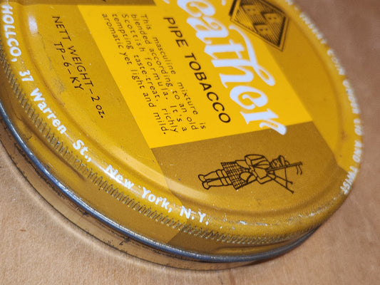 Vintage Heather Pipe Tobacco Tin 2 oz Scottish Formula Hollco tin016