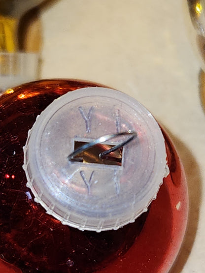 Vintage Mercury Glass Feather Tree Ornaments 24 Pieces Plastic Tops