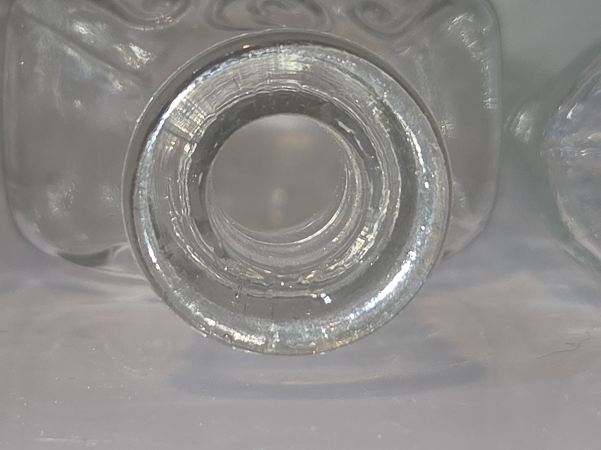 Vintage Glass Medicine Bottles Clear Embossed 3ii and 3 iv Set of 3 bottles Owens Early 1920s vmb65