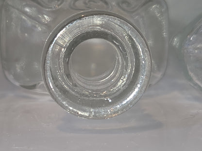 Vintage Glass Medicine Bottles Clear Embossed 3ii and 3 iv Set of 3 bottles Owens Early 1920s vmb65