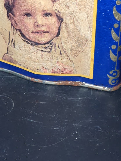 Vintage Bristol Ware Clark's Trade O.N.T. Spool Cotton Tin tin995