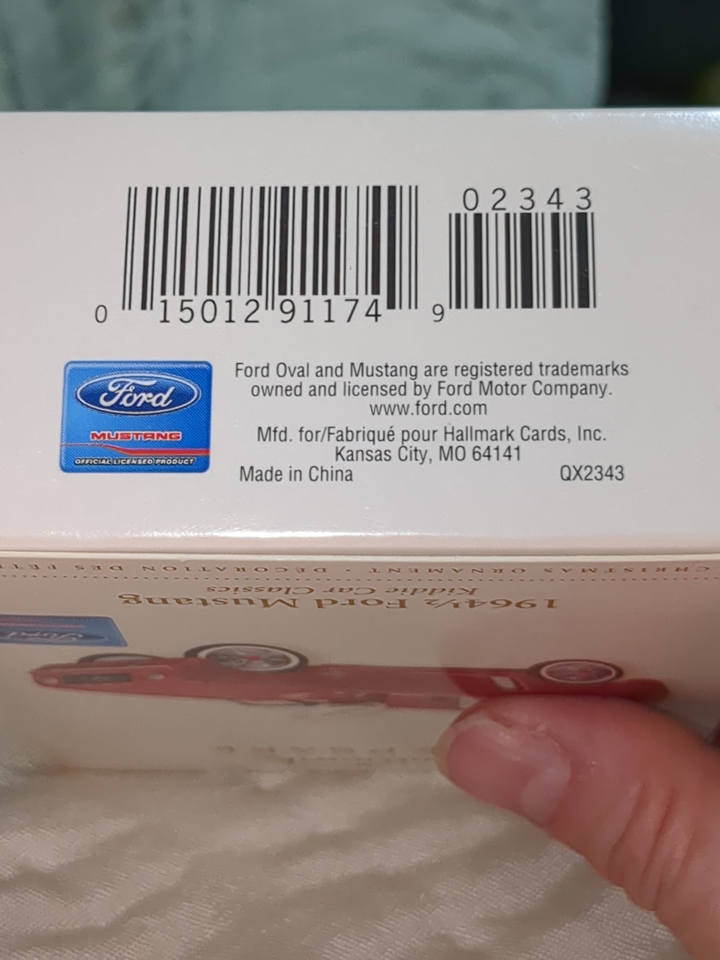 Vintage Hallmark Keepsake Ornament 1964 1/2 Ford Mustang 13th in Kiddie Car Classics Series 2006 HH410