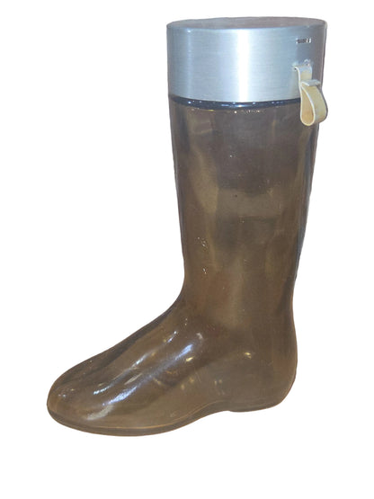 Vintage Avon All Pourpose Lotion for Men Amber Glass Riding Boot Leather EMPTY No Box va23