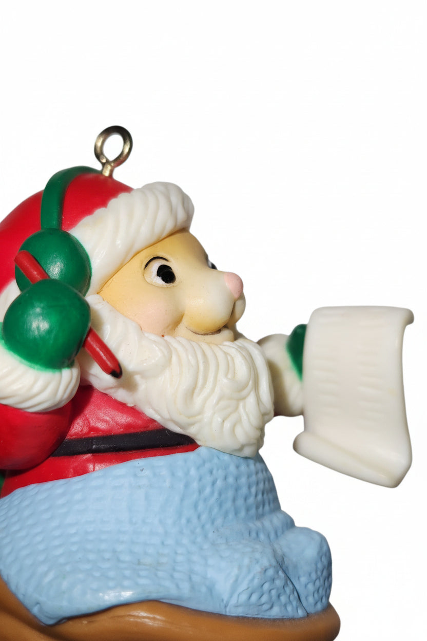 Vintage Avon Ornament Melvin P Merrymouse Christmas Sleigh 1983 NO BOX av78 CLEARANCE
