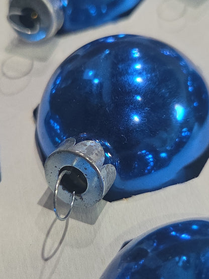 Vintage Pyramid Ornaments Blue set of 12 bo012