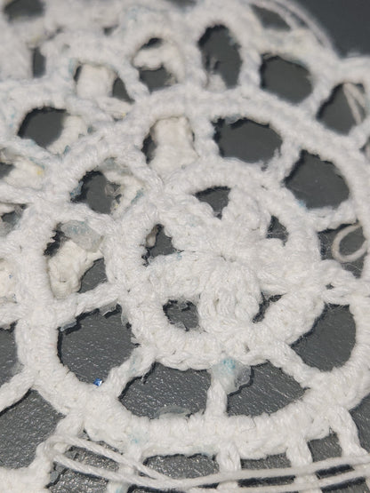 Crochet Doily Ornaments 3 1/4" Set of 8 o32
