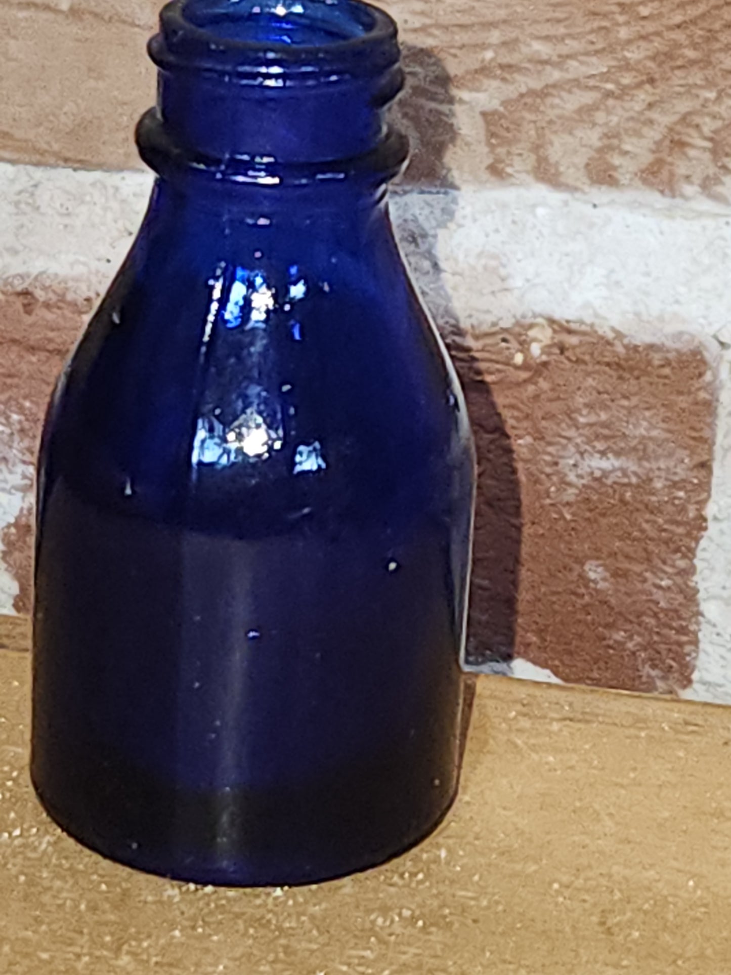 Vintage Vicks Cobalt Blue Glass Bottle Collectible Medicine Advertising VaTroNal