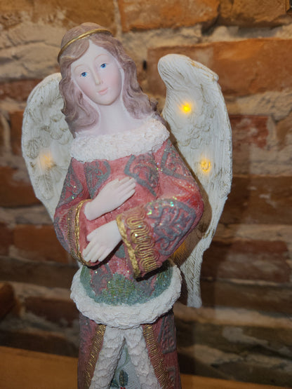 Symphony of Lights Angel Figurine Lights Up And Plays Silent Night an8
