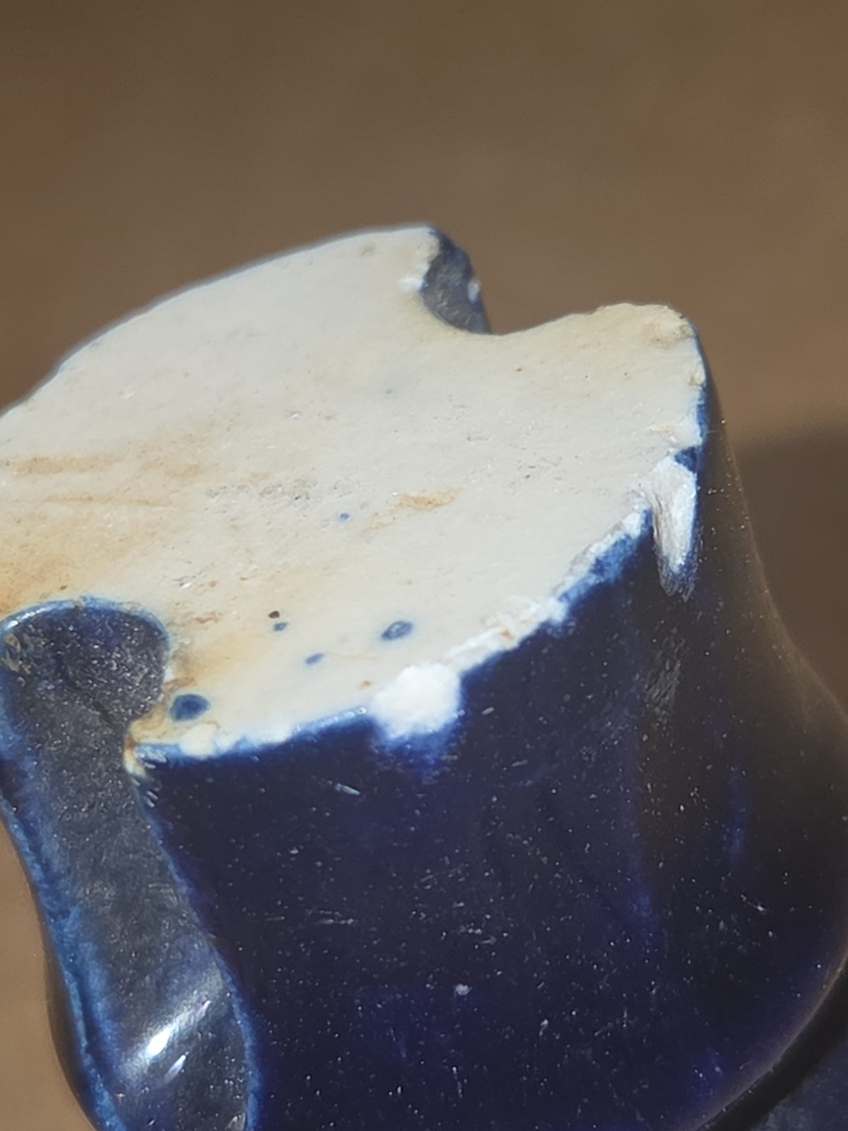 Vintage Fedco Insulator Cobalt Blue For Electrical wiring in homes around 1900 AS IS has Chips in09