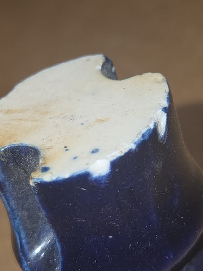 Vintage Fedco Insulator Cobalt Blue For Electrical wiring in homes around 1900 AS IS has Chips in09