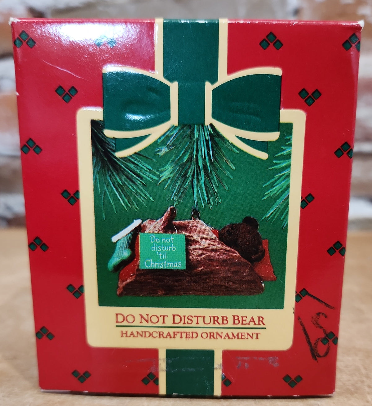 Vintage Hallmark Keepsake Ornament Do Not Disturb Bear 1985