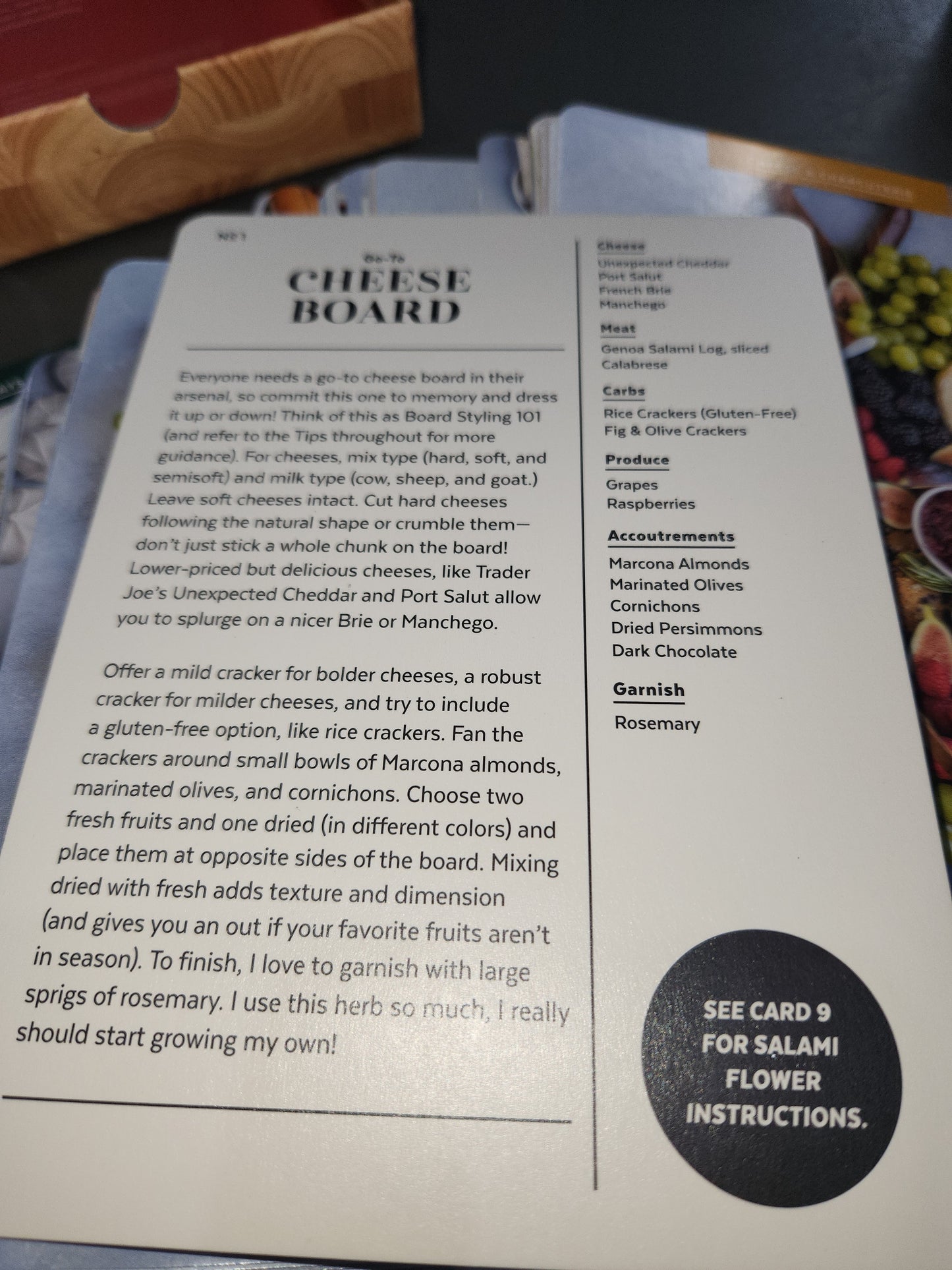 The Cheese Board Deck: 50 Cards For Styling Spreads, Savory & Sweet Meg Quinn bk02