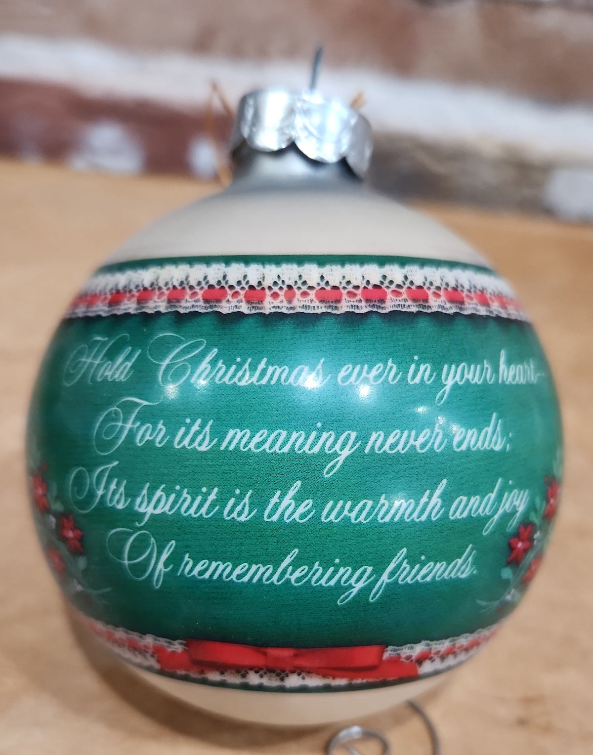 Vintage Hallmark Tree-Trimmer Glass Ornament Friendship 1980