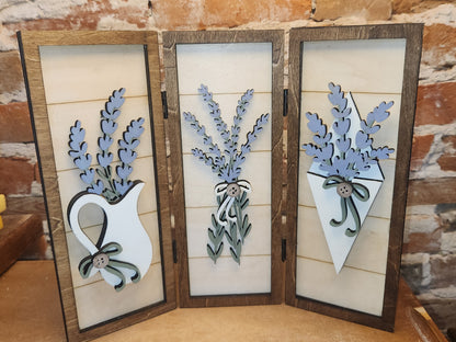 Trio Frame Decor Lavender Spring 10 1/2" tt99