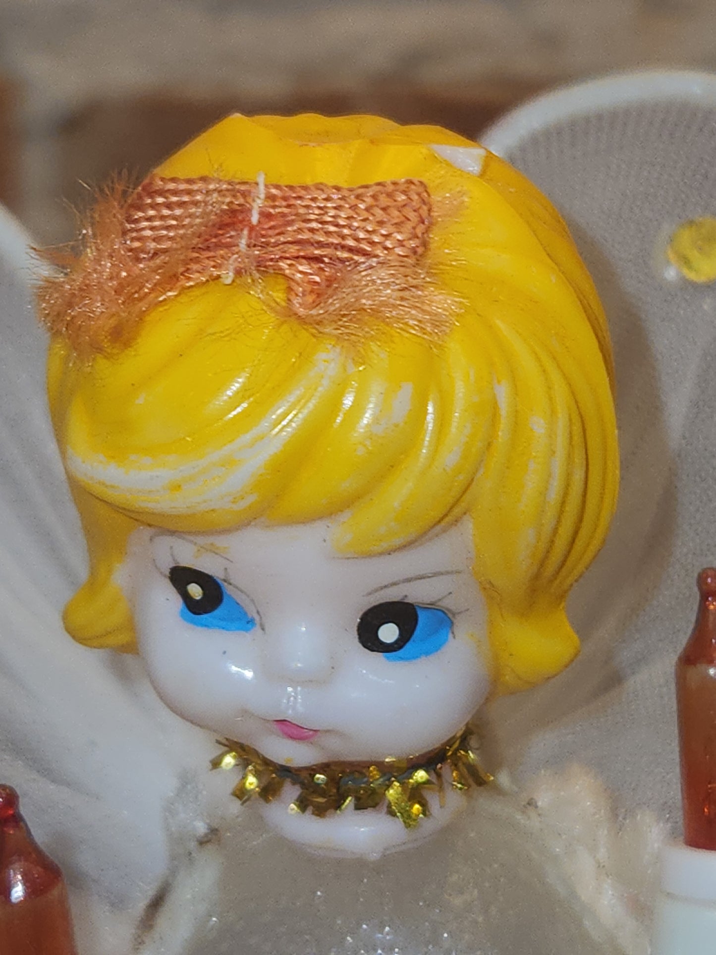 Vintage Christmas Tree Topper 7" Flashing Angel tt09