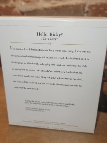Vintage Hallmark Magic Ornament "Hello Ricky?" I Love Lucy Lucille Ball 2006 ho7