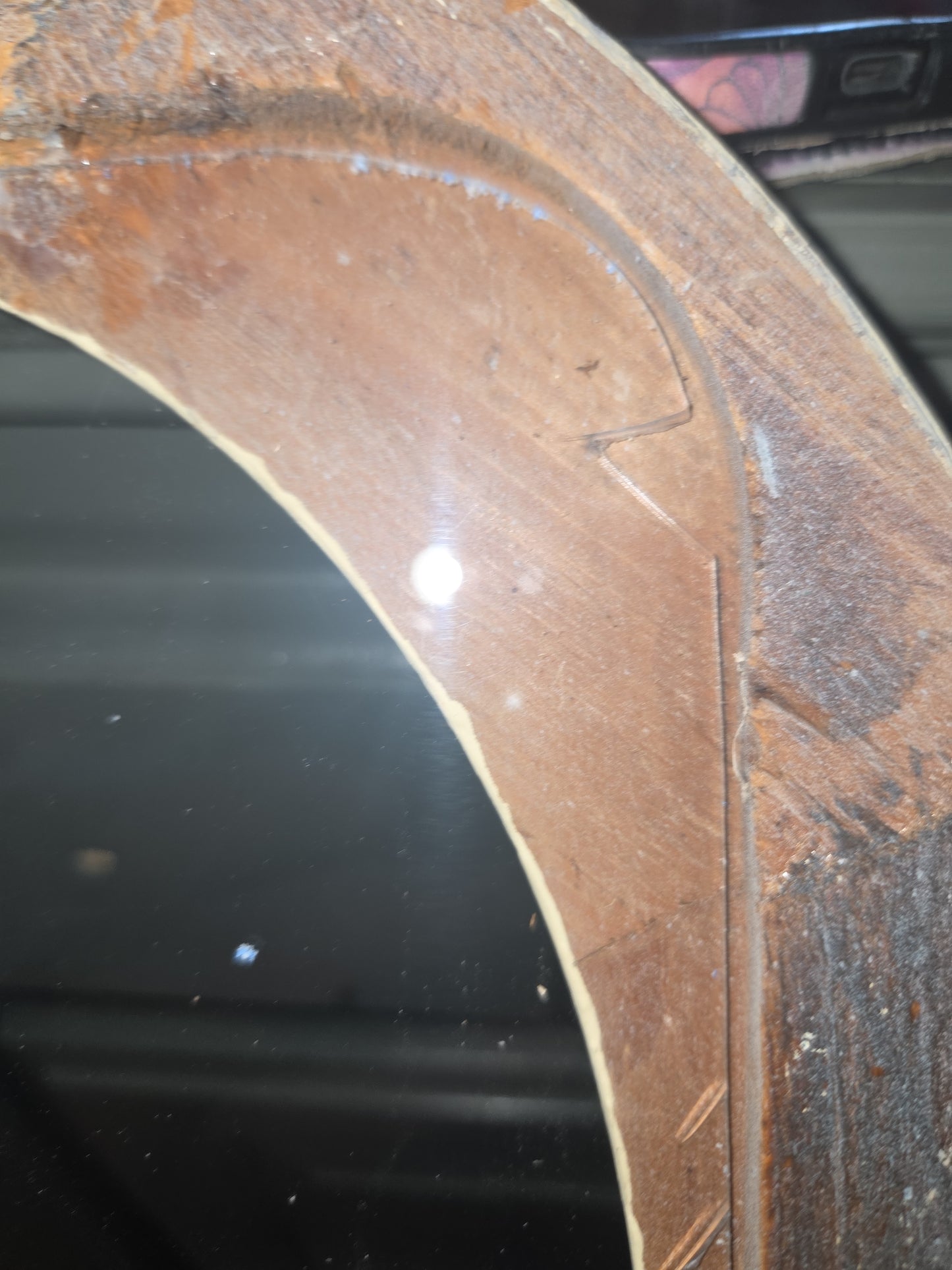 Antique Wooden Oval Photo Frame