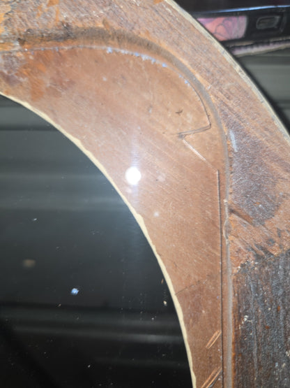Antique Wooden Oval Photo Frame