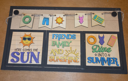 Summer June Insert Kit for Interchangeable Frame Can Fit Arch, Rectangle, or Square Frame FRAMES SOLD SEPARATELY is3