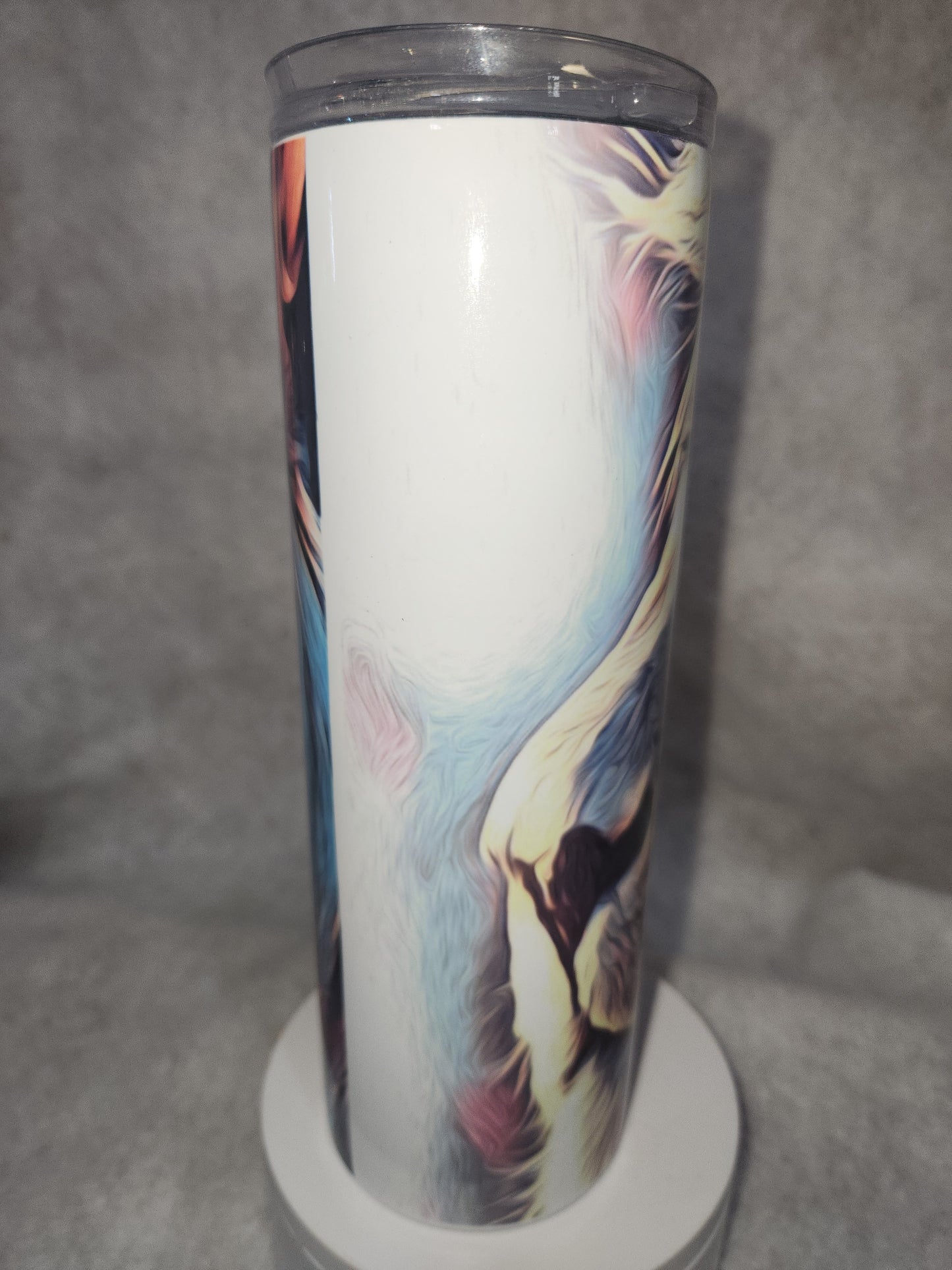 20 Oz Stainless Steel Insulated Tumbler With Two Tops Lion Face tl67