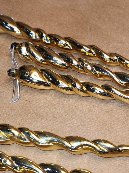 Vintage Plastic Icicle with Clips Set of 12 Icycle