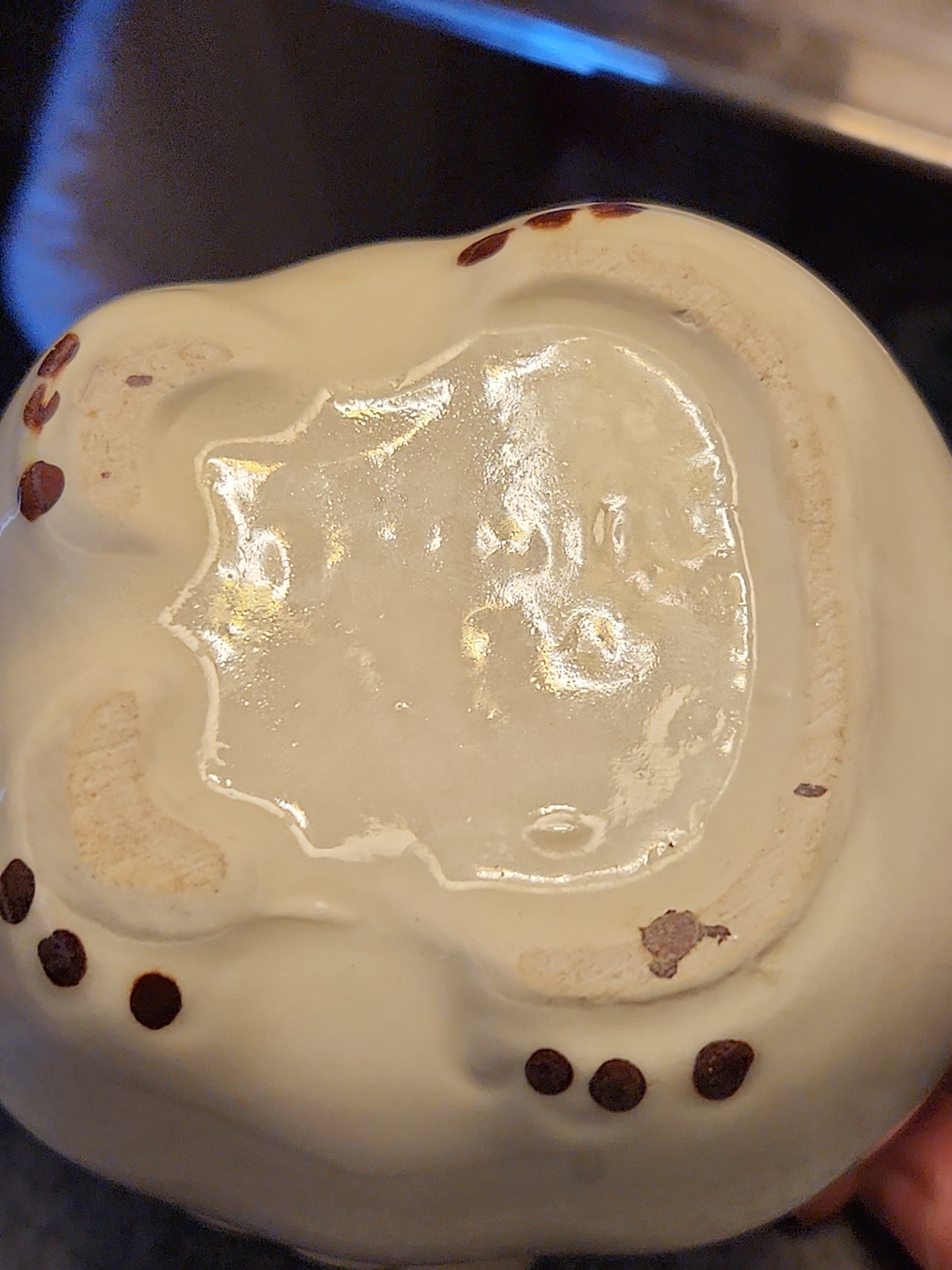 Vintage Shawnee Pottery Creamer Elephant with Trunk Up HAIRLINE CRACK po3