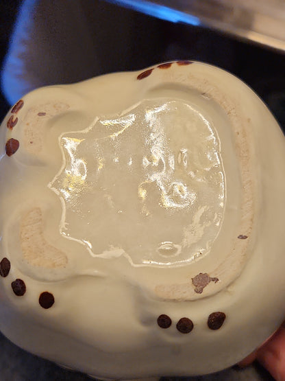 Vintage Shawnee Pottery Creamer Elephant with Trunk Up HAIRLINE CRACK po3