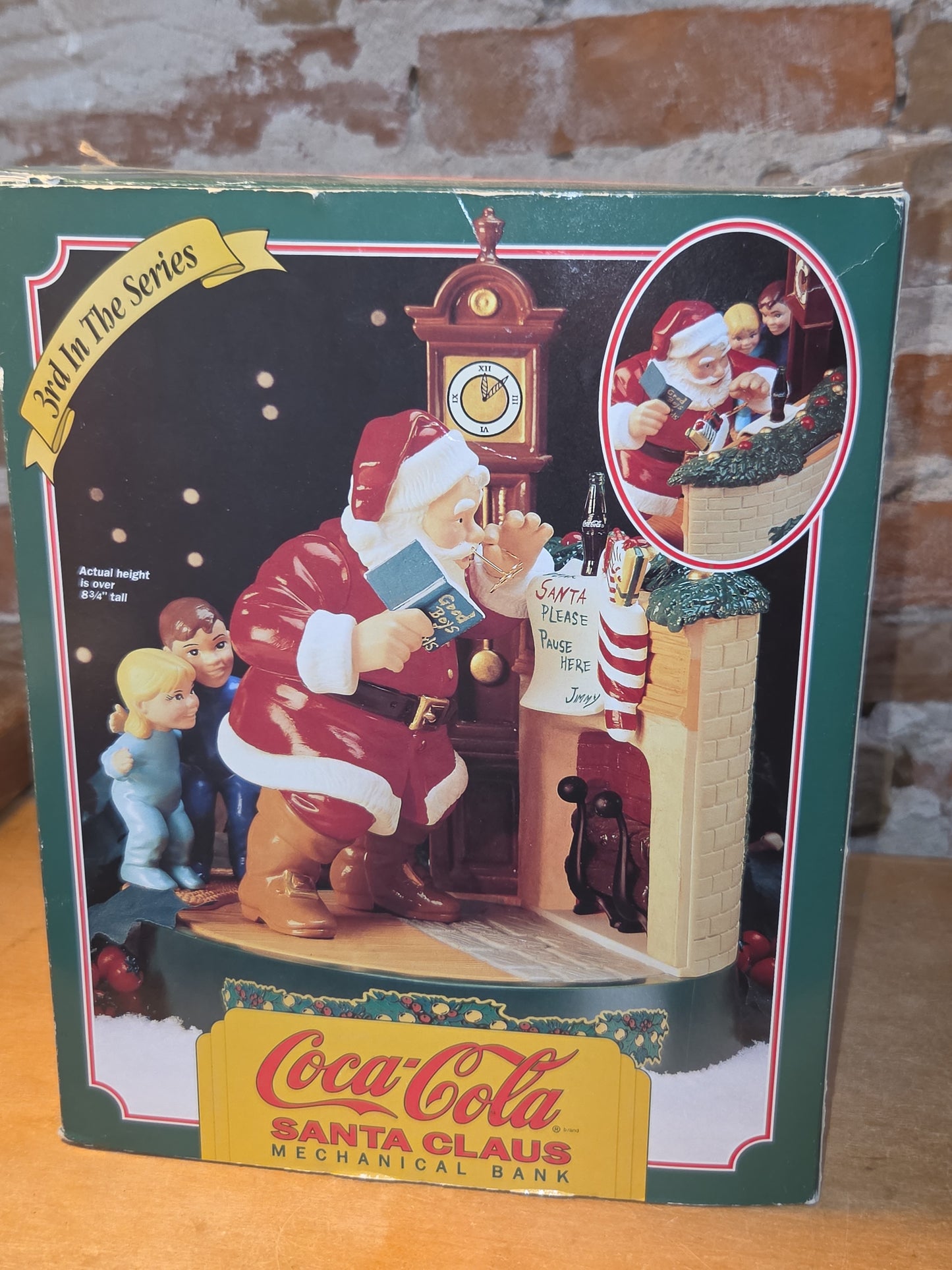 Vintage Coca-Cola Ertl Santa Claus Mechanical Christmas Coin Bank 3rd in Series Coke 1995 scb1