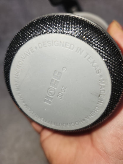 30 oz tumbler with black rechargeable speaker Flag tfg1