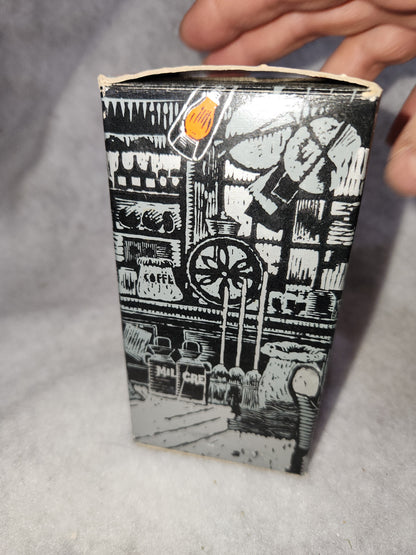 Vintage Avon Pot-Belly Stove Bravo After Shave EMPTY Original Box av655