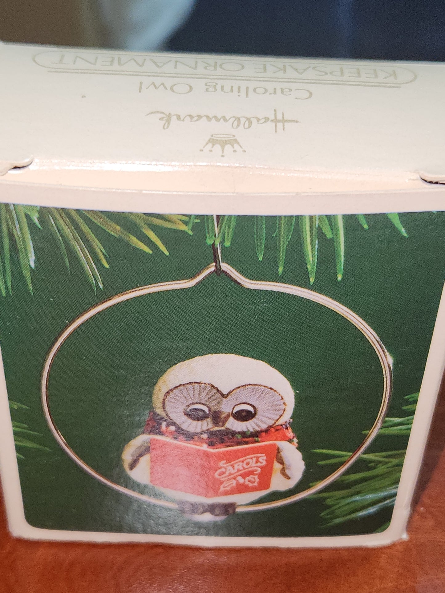 Vintage Hallmark Keepsake Ornament Caroling Owl 1983 miniature