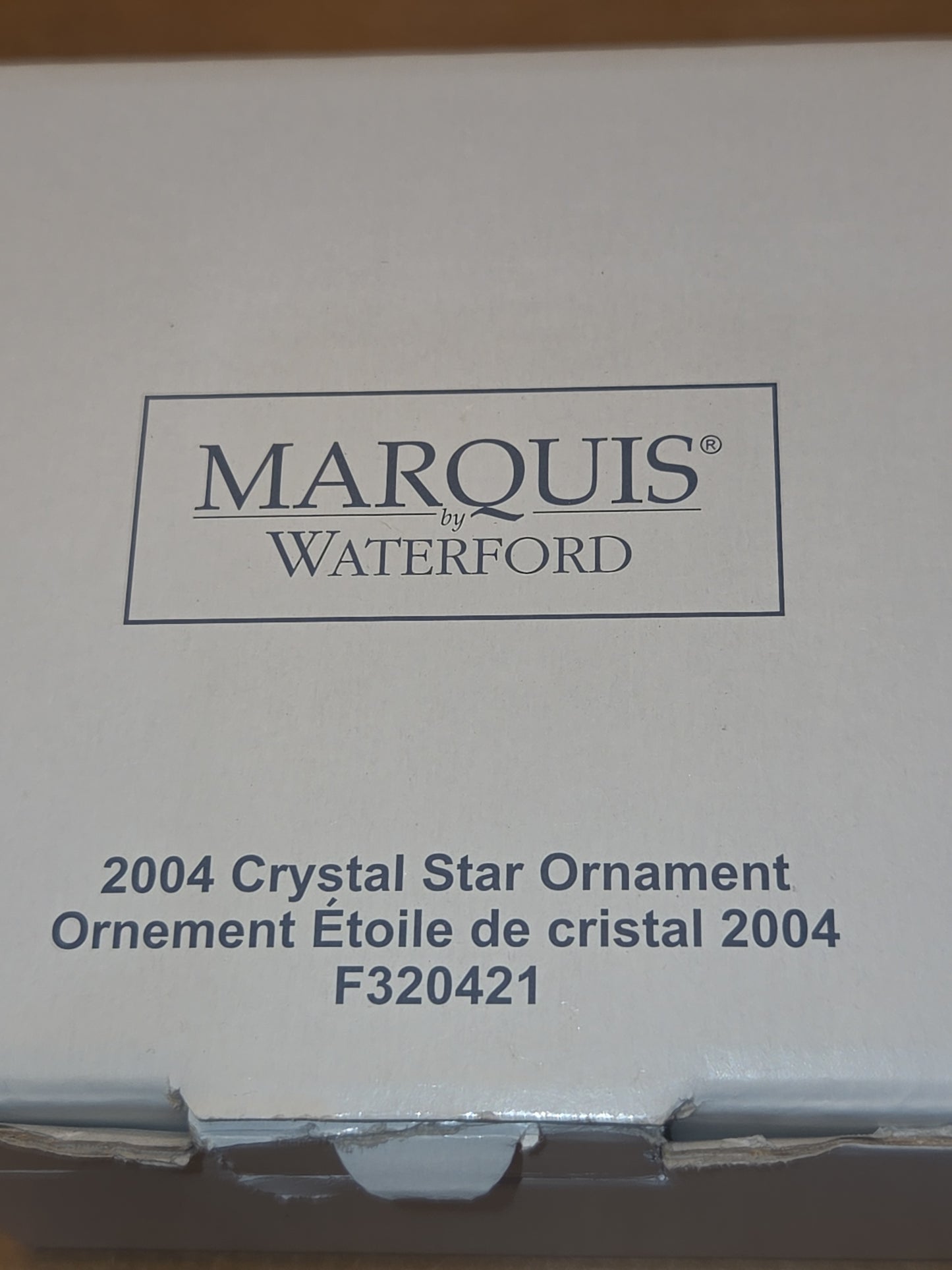 Vintage Waterford Marquis Crystal Annual Ornament 2004 Snowflake Star with Box
