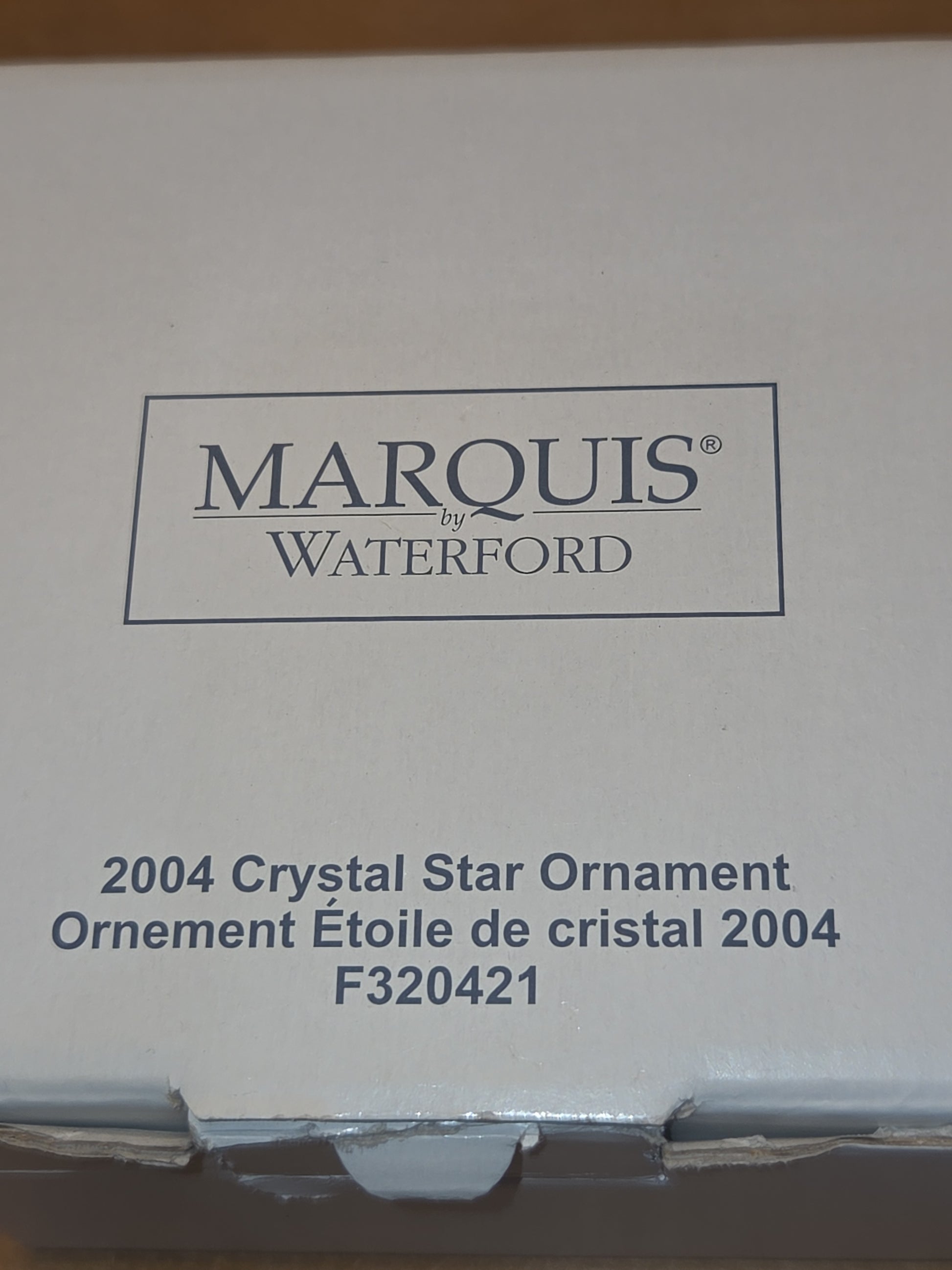 Vintage Waterford Marquis Crystal Annual Ornament 2004 Snowflake Star with Box