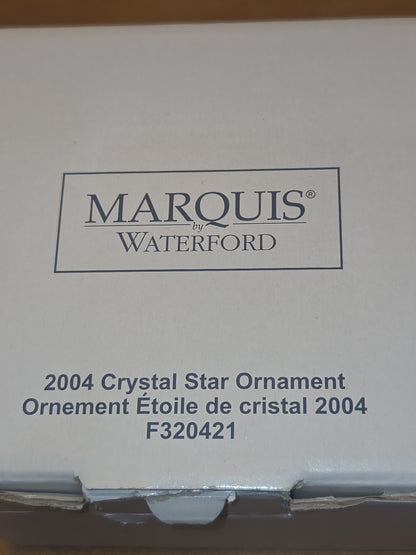 Vintage Waterford Marquis Crystal Annual Ornament 2004 Snowflake Star with Box