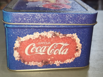 Vintage Tin Coca-Cola blue Drink Coca-Cola Pam Renfroe 1997 cct80