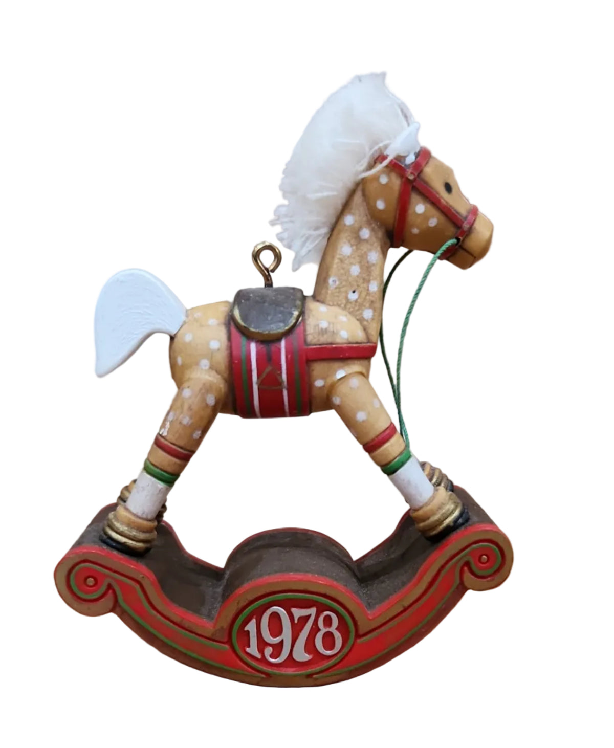 Vintage Hallmark Tree-Trimmer Ornament Rocking Horse 1977 Has Box