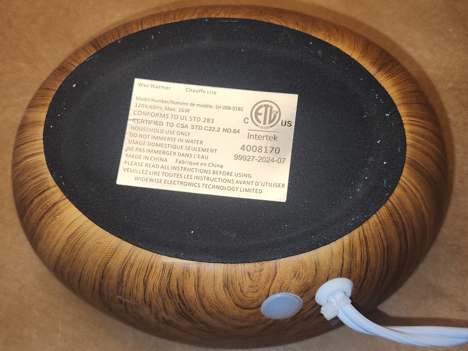 Wax Warmer with Removeable Wax Bowl add Doliday Seasonal Decor