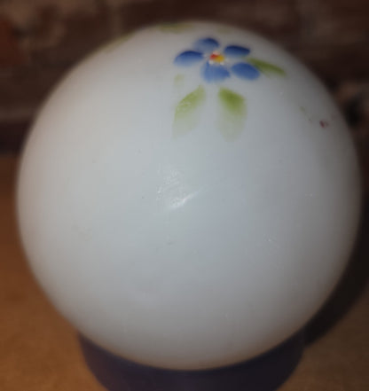 Antique Victorian Glass Blown Easter Egg Hand Painted AS IS eeg6