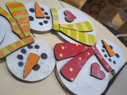Snowman Winter Insert for Interchangeable Pot Spilling Door Sign *Sign Sold Seperately*