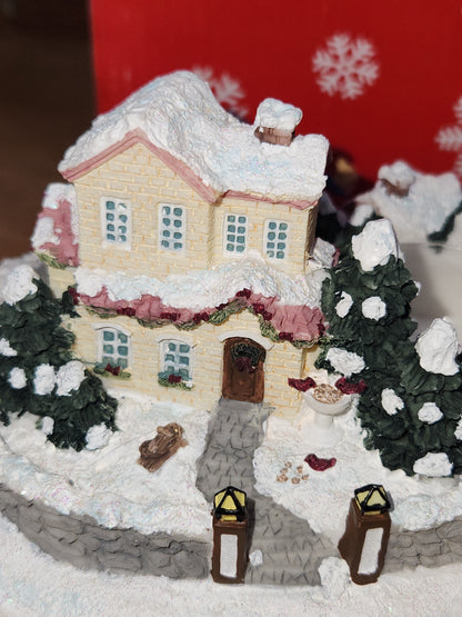 Vintage Pfaltzgraff Winterberry Scenic Village with Tea Light 2001