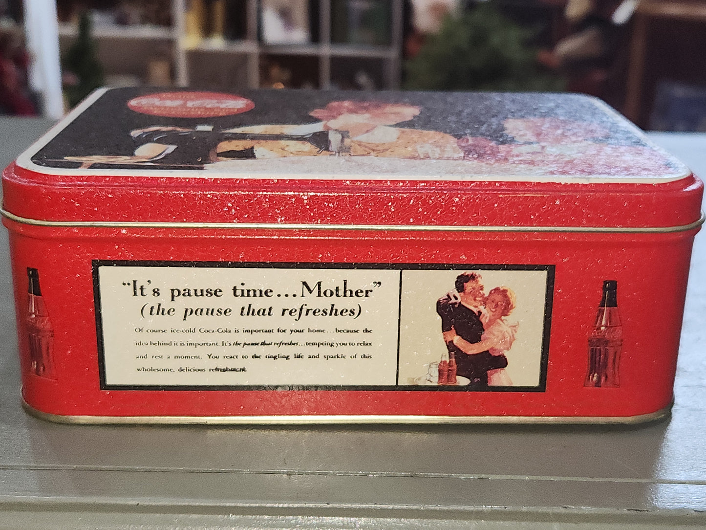 Vintage Coca-Cola Tin It's Pause Tim Mother Seamstress 1993 Coke cct51