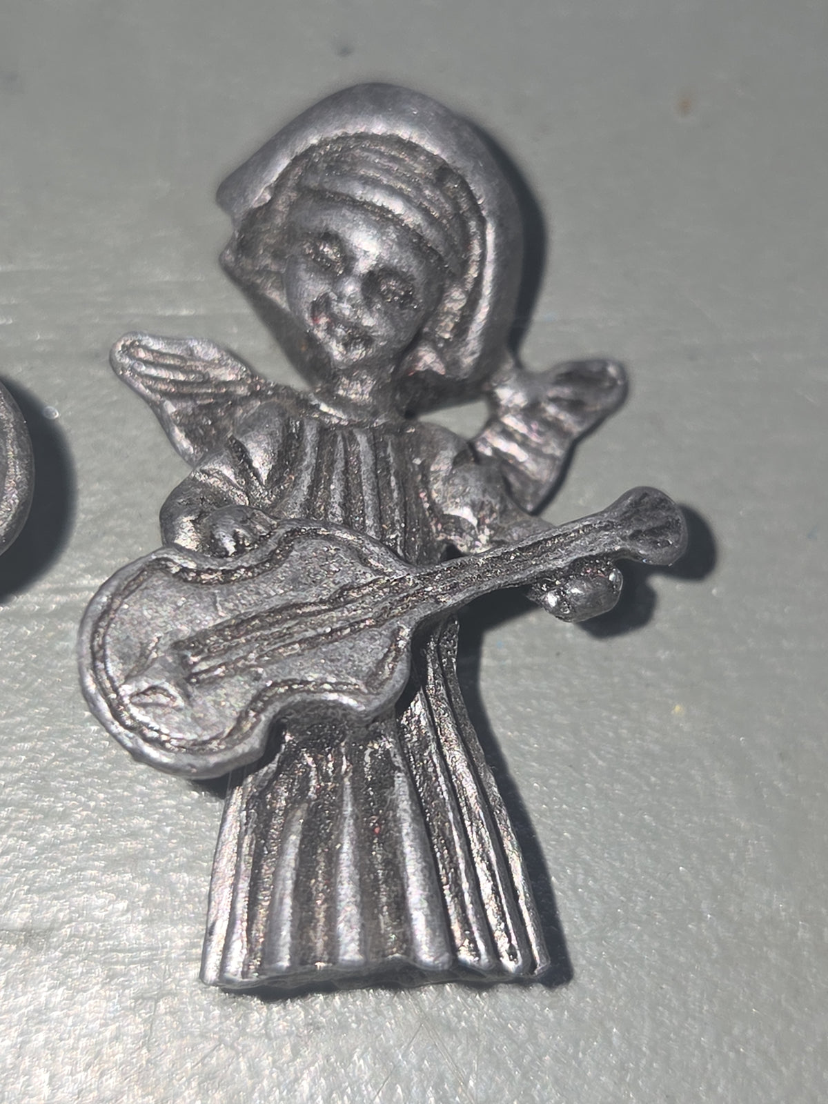 Vintage Vernon Pewter Miniature Angel Figurines Set of Three 1.5" pa4