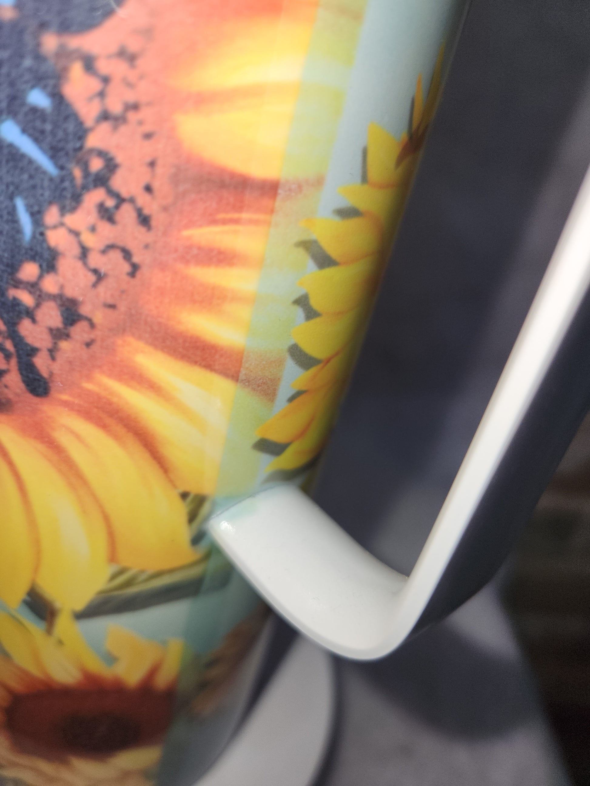20 oz stainless steel, insulated, tumbler with handle Sunflower & Butterflies th66