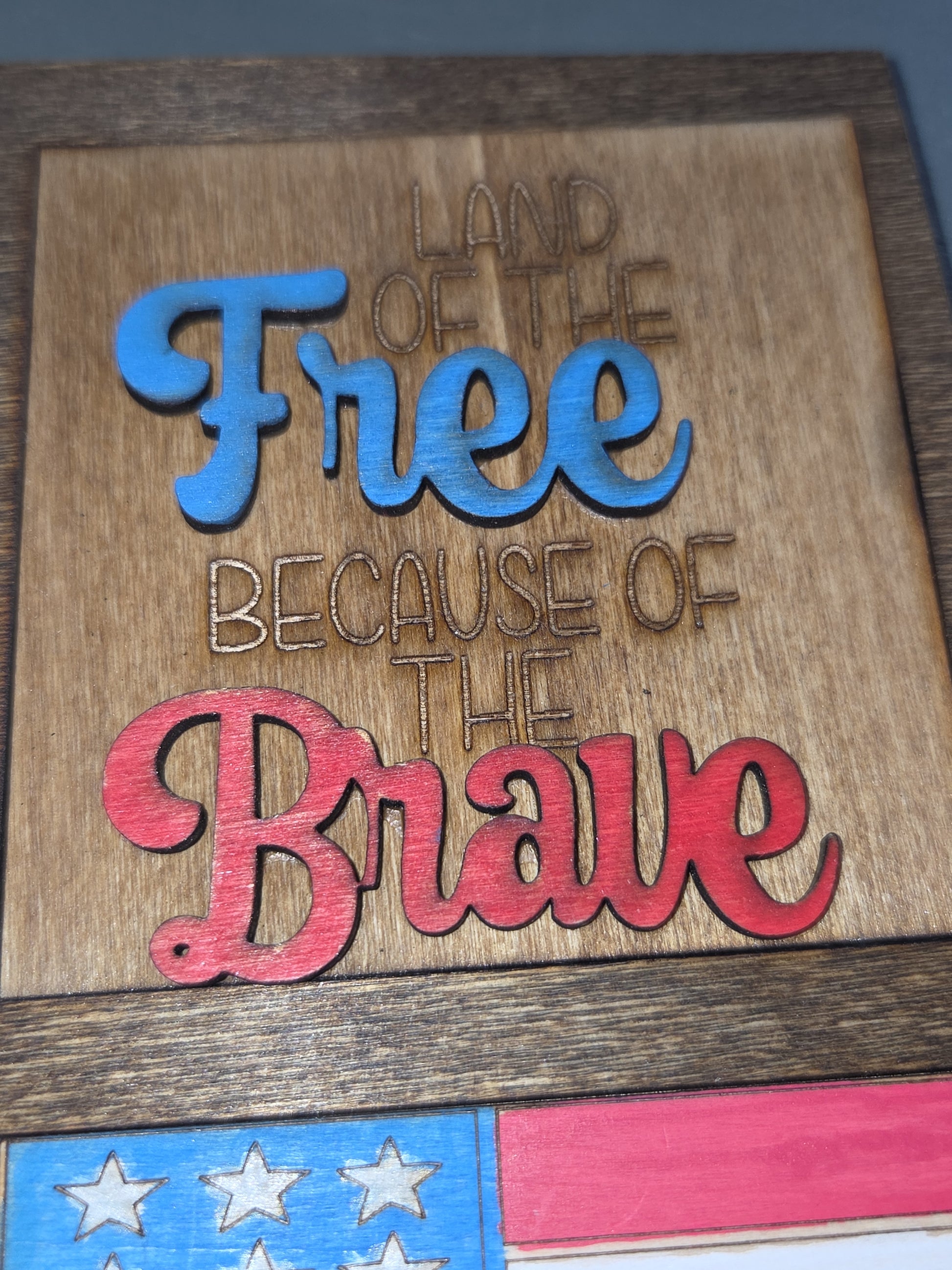 Patriotic Memorial Day Independence Day 4th of July Insert Kit for Interchangeable Frame Can Fit Arch, Rectangle, or Square Frame FRAMES SOLD SEPARATELY