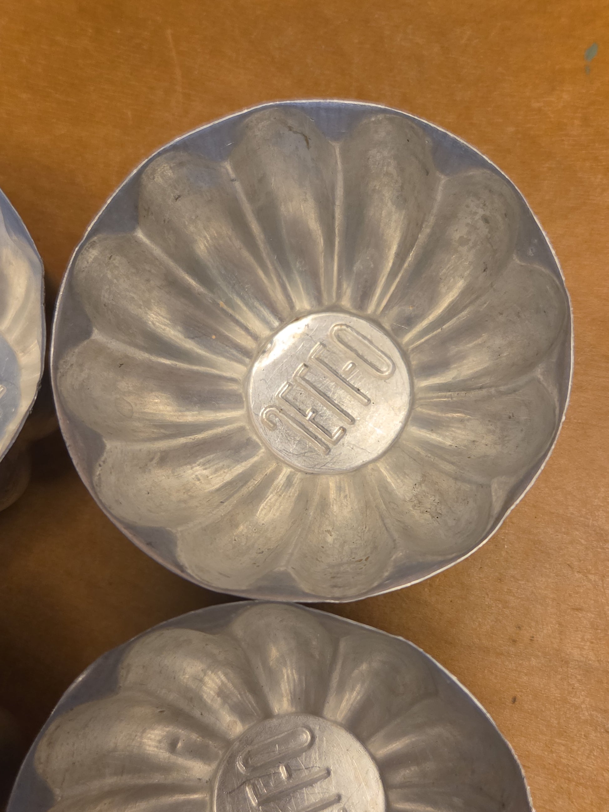 Vintage Jello Brand Aluminum Tins Molds Cake Tart Set of al66