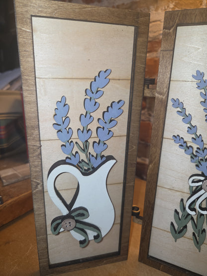 Trio Frame Decor Lavender Spring 10 1/2" tt99