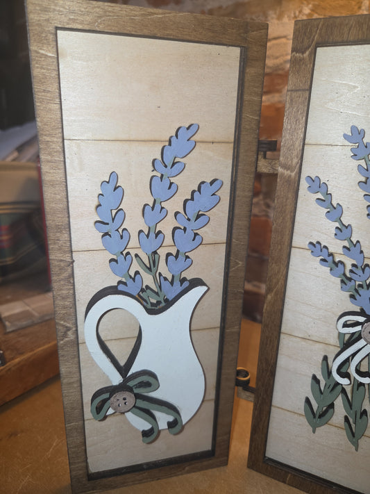 Trio Frame Decor Lavender Spring 10 1/2" tt99